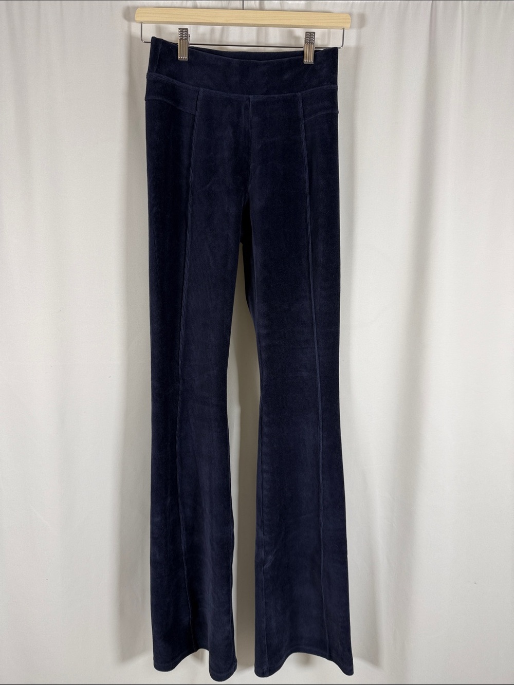 aerie Dark Navy Bootcut Velour Pants
